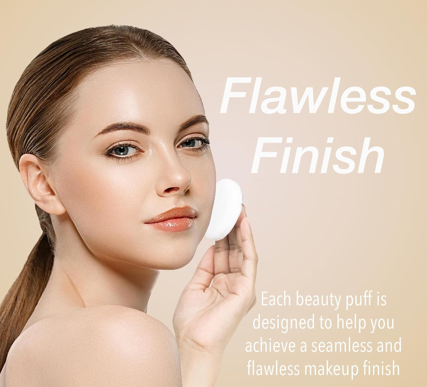 8Pc round Beauty Buff Blender Set - Flawless Finish Makeup Sponges | Blending & Setting. Cosmetic Beauty Puff Applicators. Pro Makeup Tools & Accessories