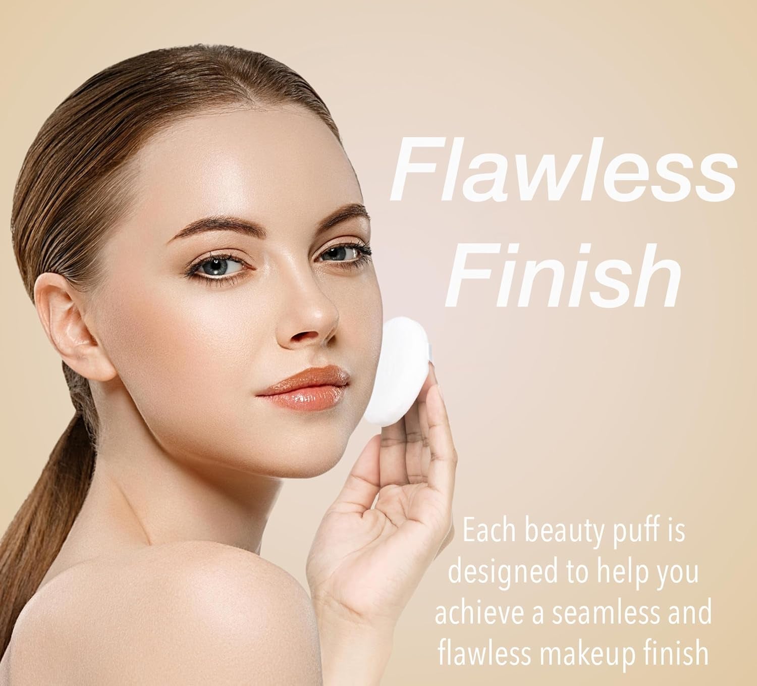 8Pc round Beauty Buff Blender Set - Flawless Finish Makeup Sponges | Blending & Setting. Cosmetic Beauty Puff Applicators. Pro Makeup Tools & Accessories