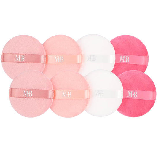 8Pc round Beauty Buff Blender Set - Flawless Finish Makeup Sponges | Blending & Setting. Cosmetic Beauty Puff Applicators. Pro Makeup Tools & Accessories